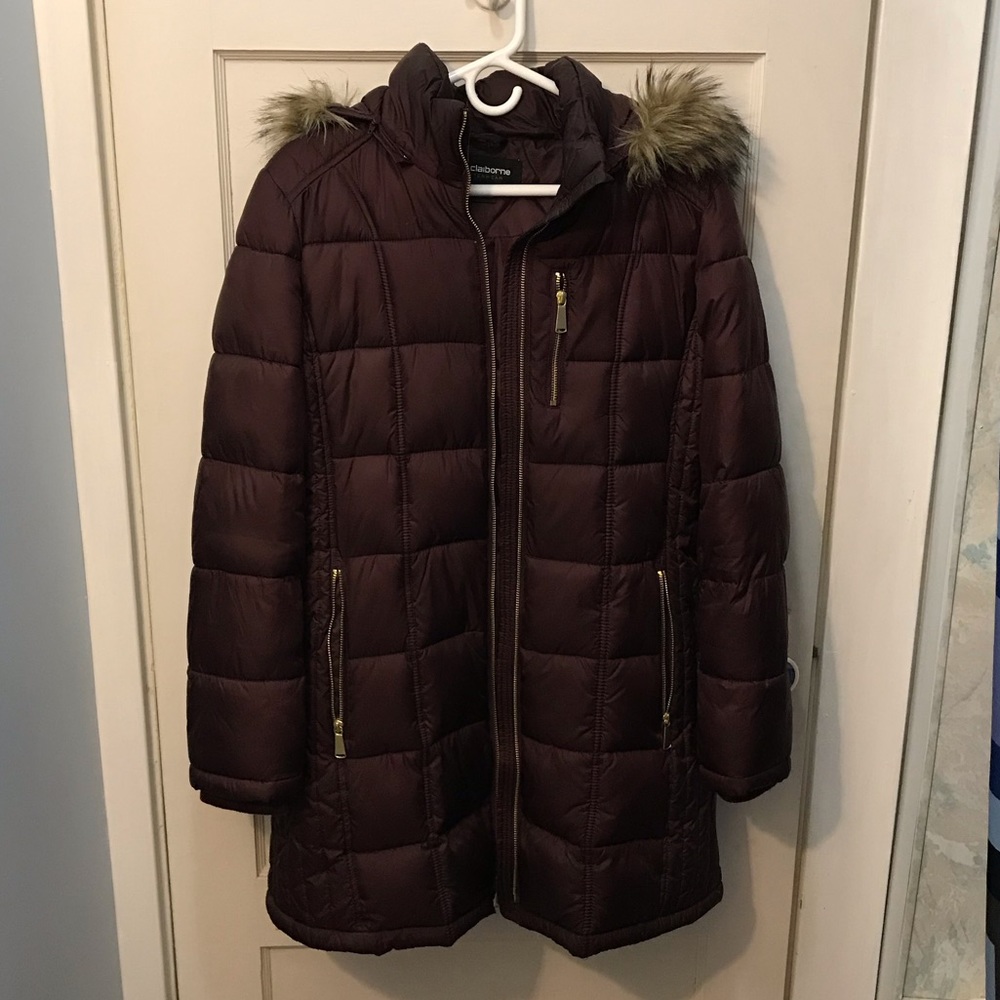 Winter jacket with fur hood